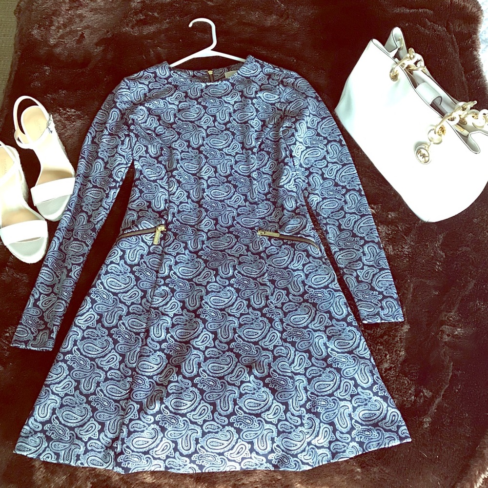 Paisley MK Dress in Navy Blue!